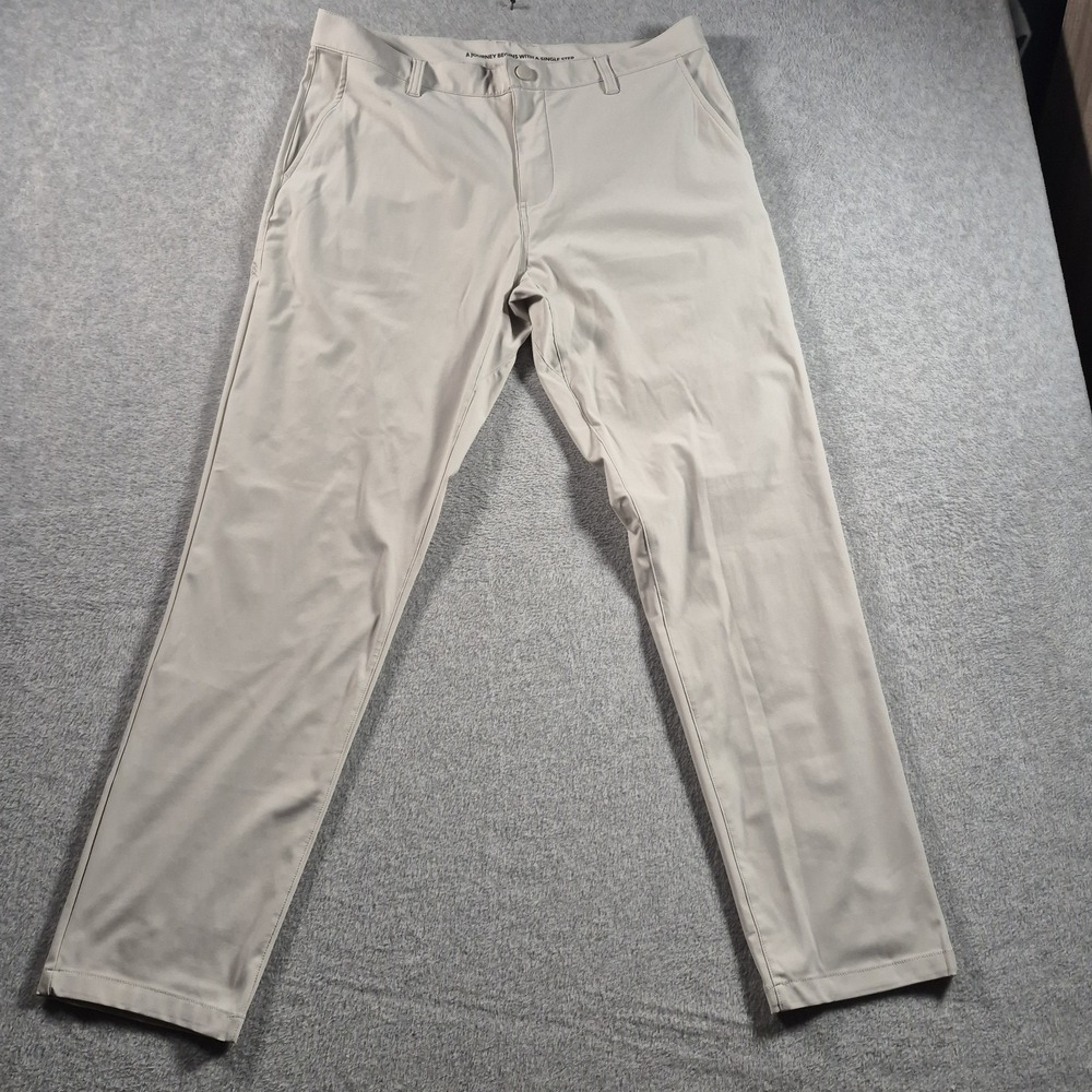 Rhone Commuter Pants Men 34x28 Beige Slim Tech Golf Chino